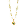 Round Emerald Waves Pendant