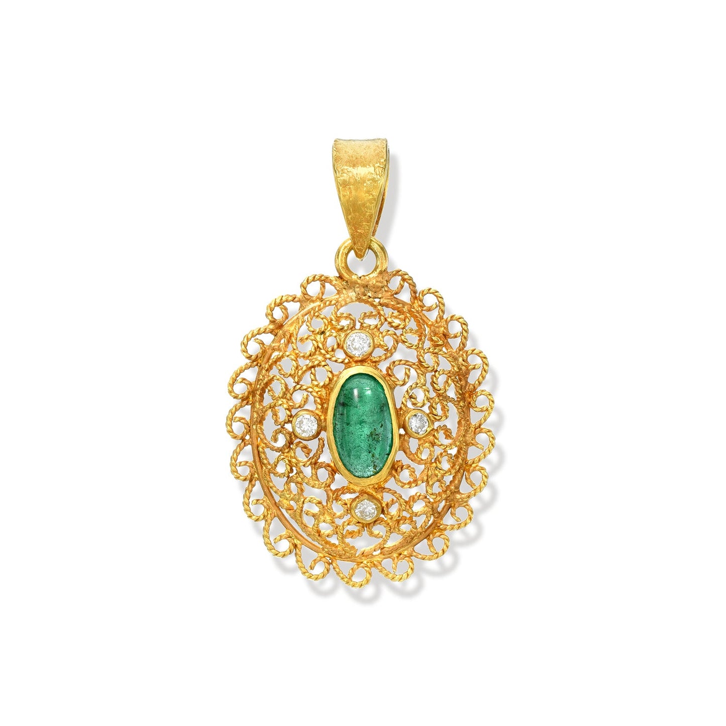 Sun Ethereal Emerald Pendant