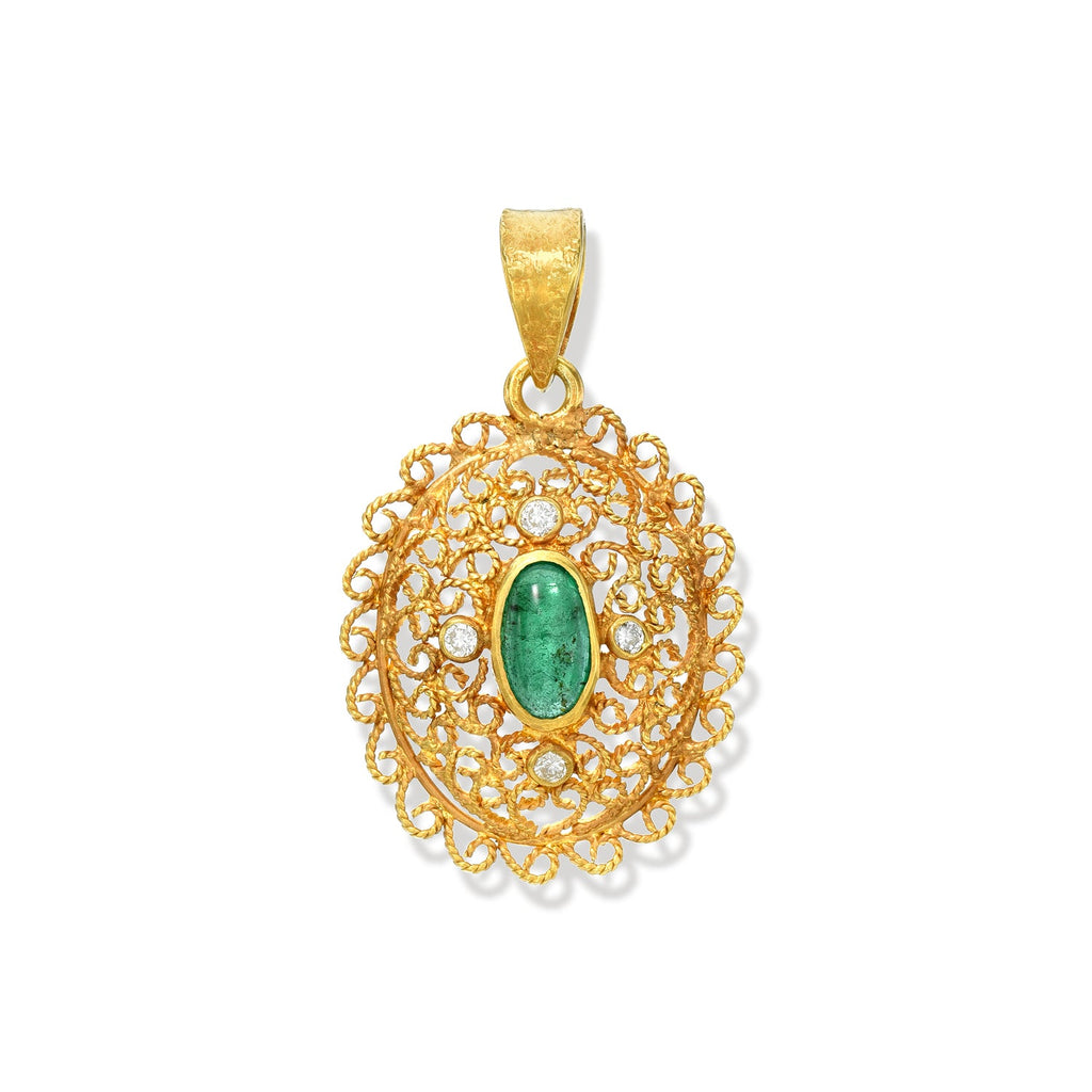 Sun Ethereal Emerald Pendant