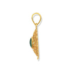 Round Emerald Waves Pendant