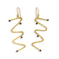 Sapphire Squiggly Earrings