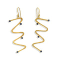 Sapphire Squiggly Earrings