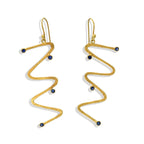 Sapphire Squiggly Earrings