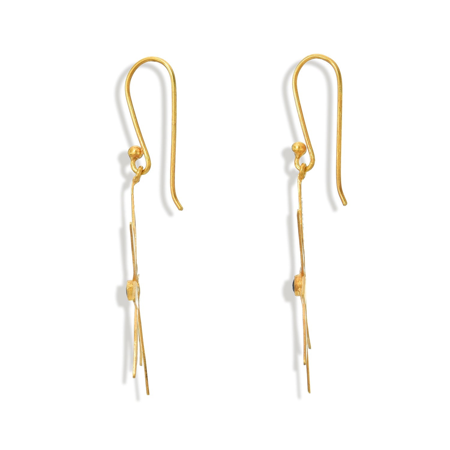 Sapphire Flower Earrings