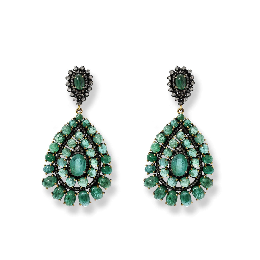 Emerald & Diamond Earrings