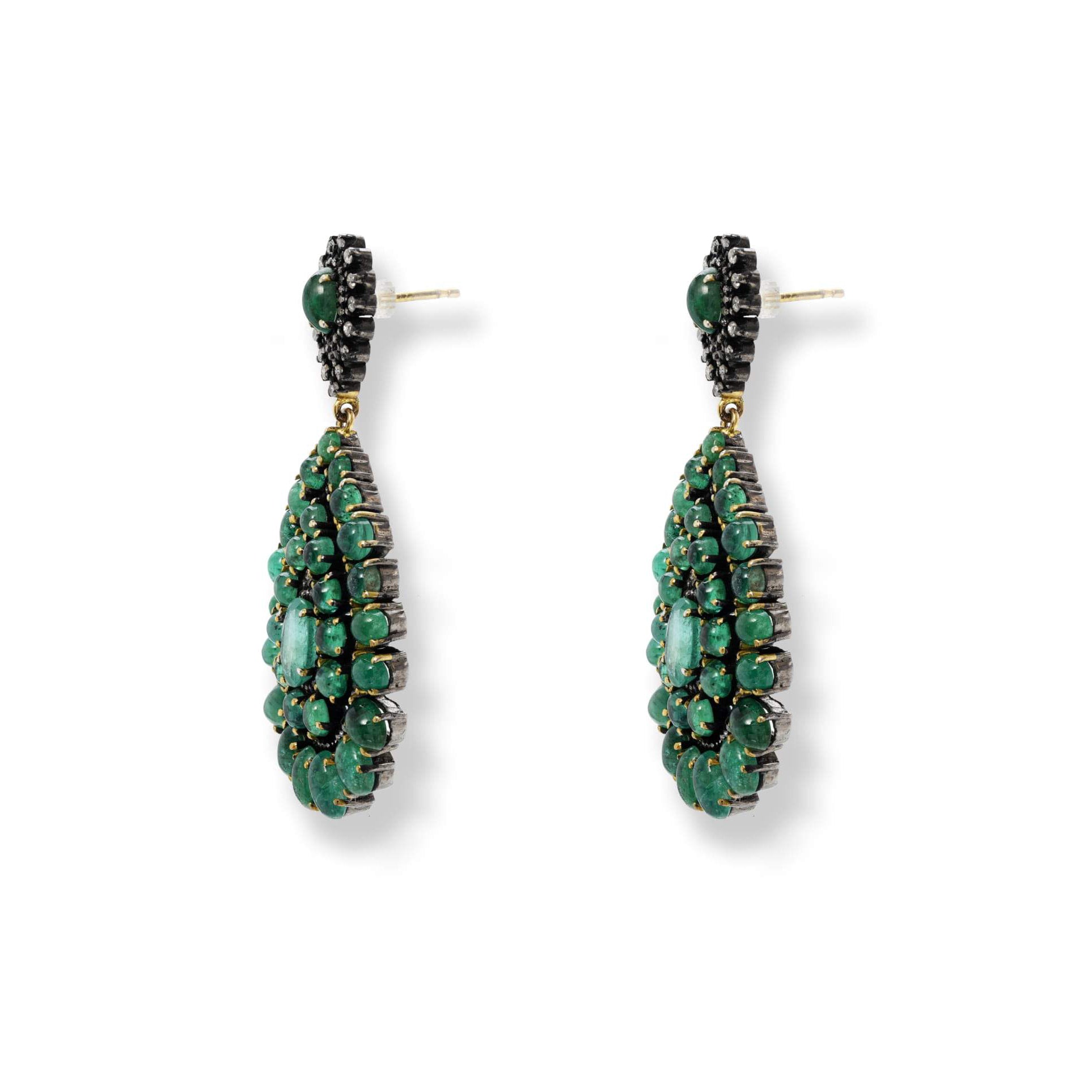 Emerald & Diamond Earrings