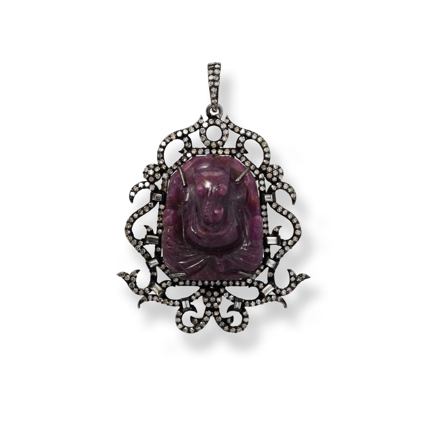 Ruby Ganesh Pendant