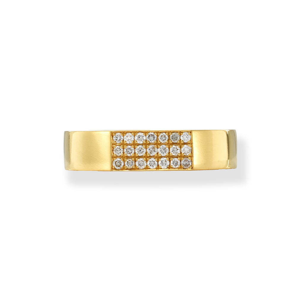 Gold Pave Diamond Ring