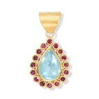 Aquamarine Droplet Pendant