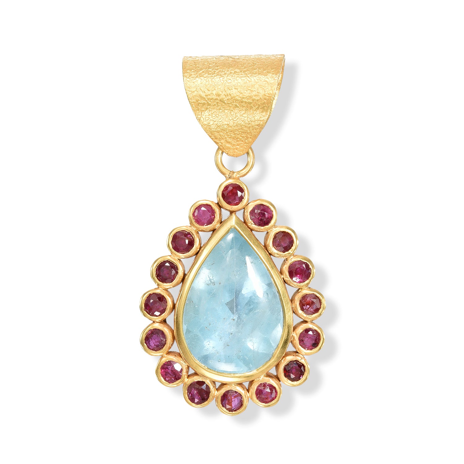 Aquamarine Droplet Pendant
