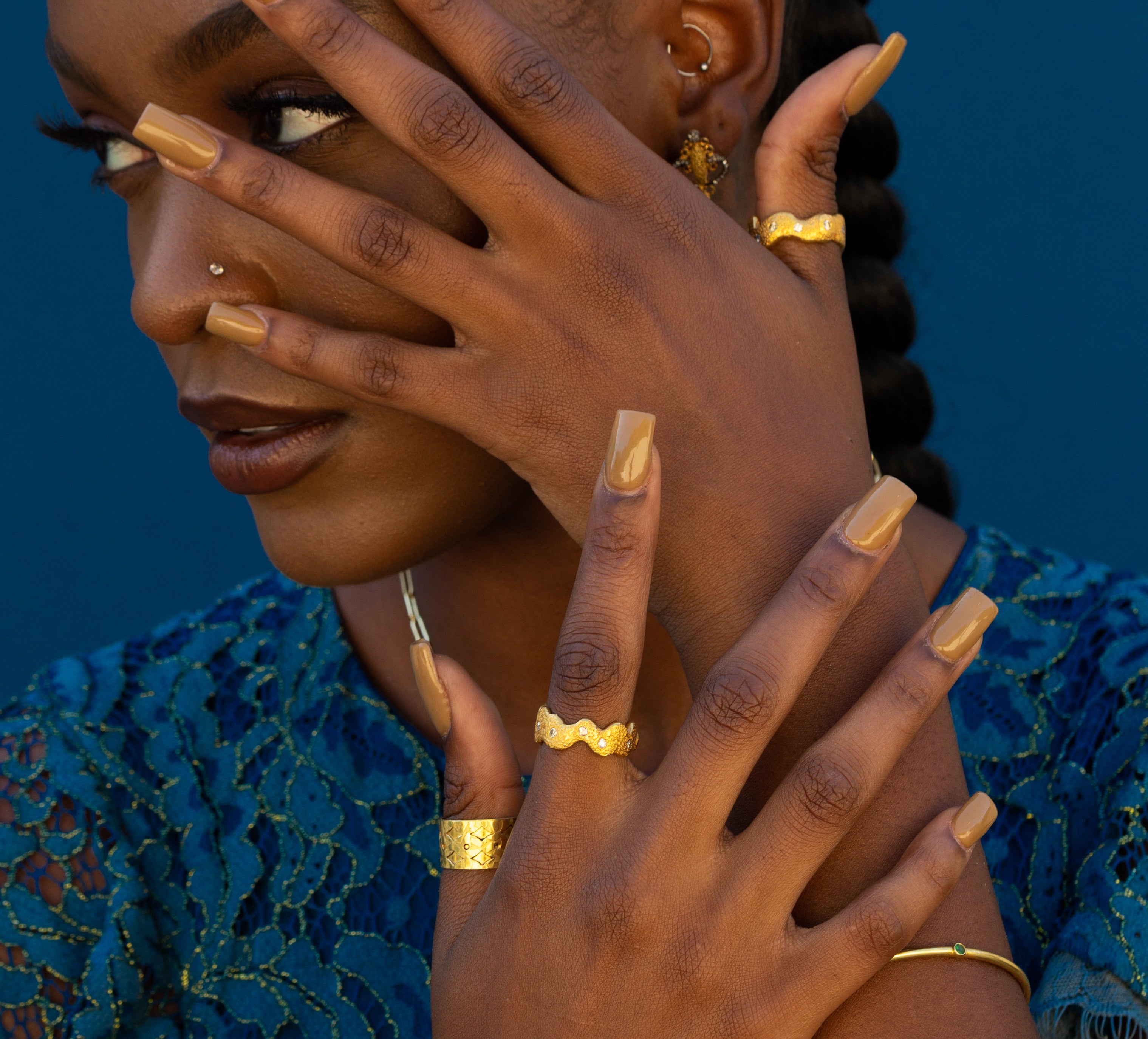 Vintage Gold Ring with Diamonds