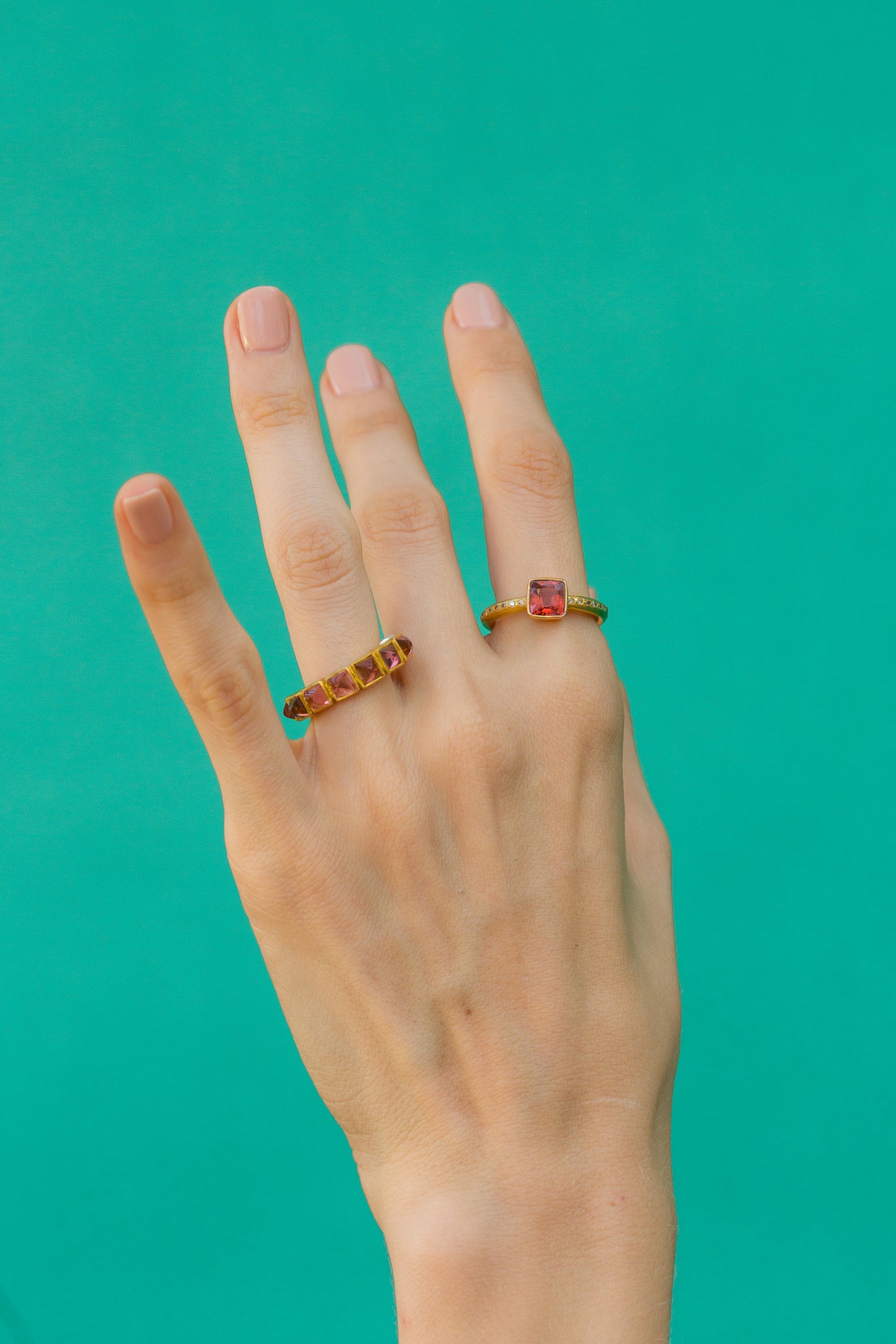 Tourmaline & Diamond Ring