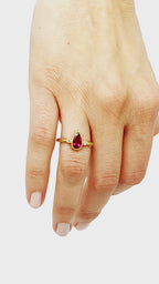 Pink Tourmaline & Diamond Ring