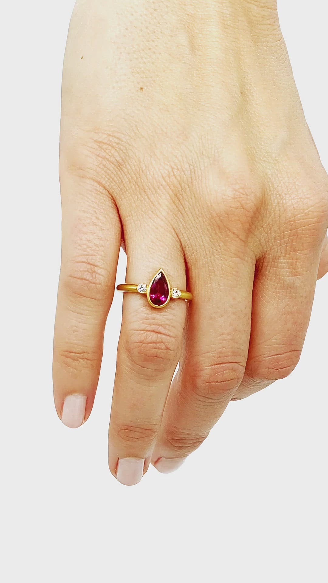 Pink Tourmaline & Diamond Ring