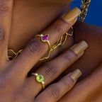 Pink Tourmaline & Diamond Ring