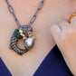 Lion Mermaid Diamond Pendant / Brooch