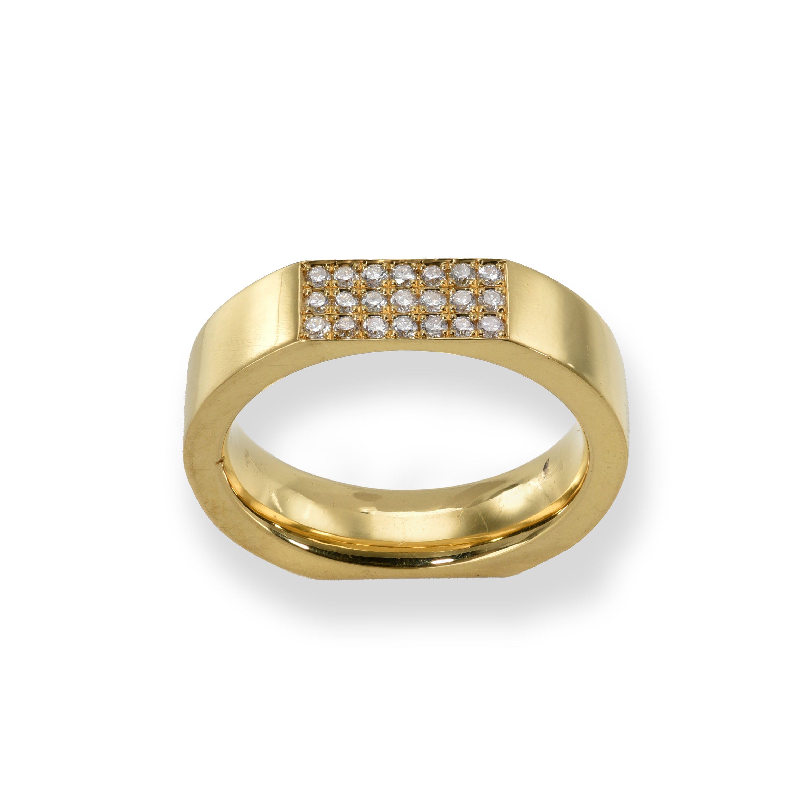 Gold Pave Diamond Ring