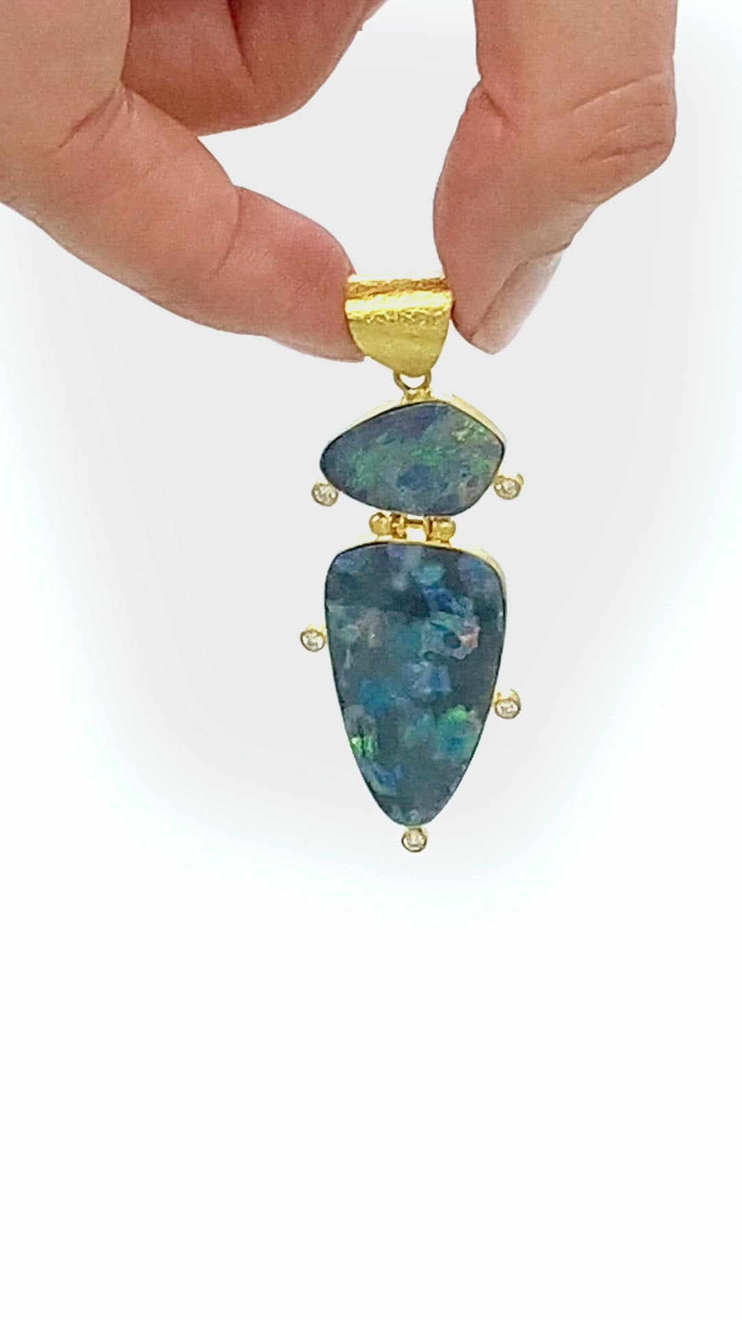 Diamond & Australian Opal Pendant