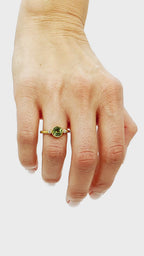 Peridot & Diamond Ring