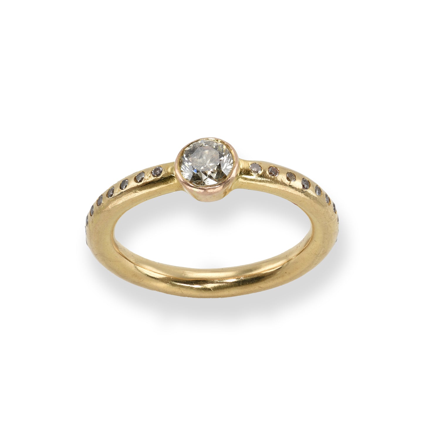 Gold Salt & Pepper Diamond Ring