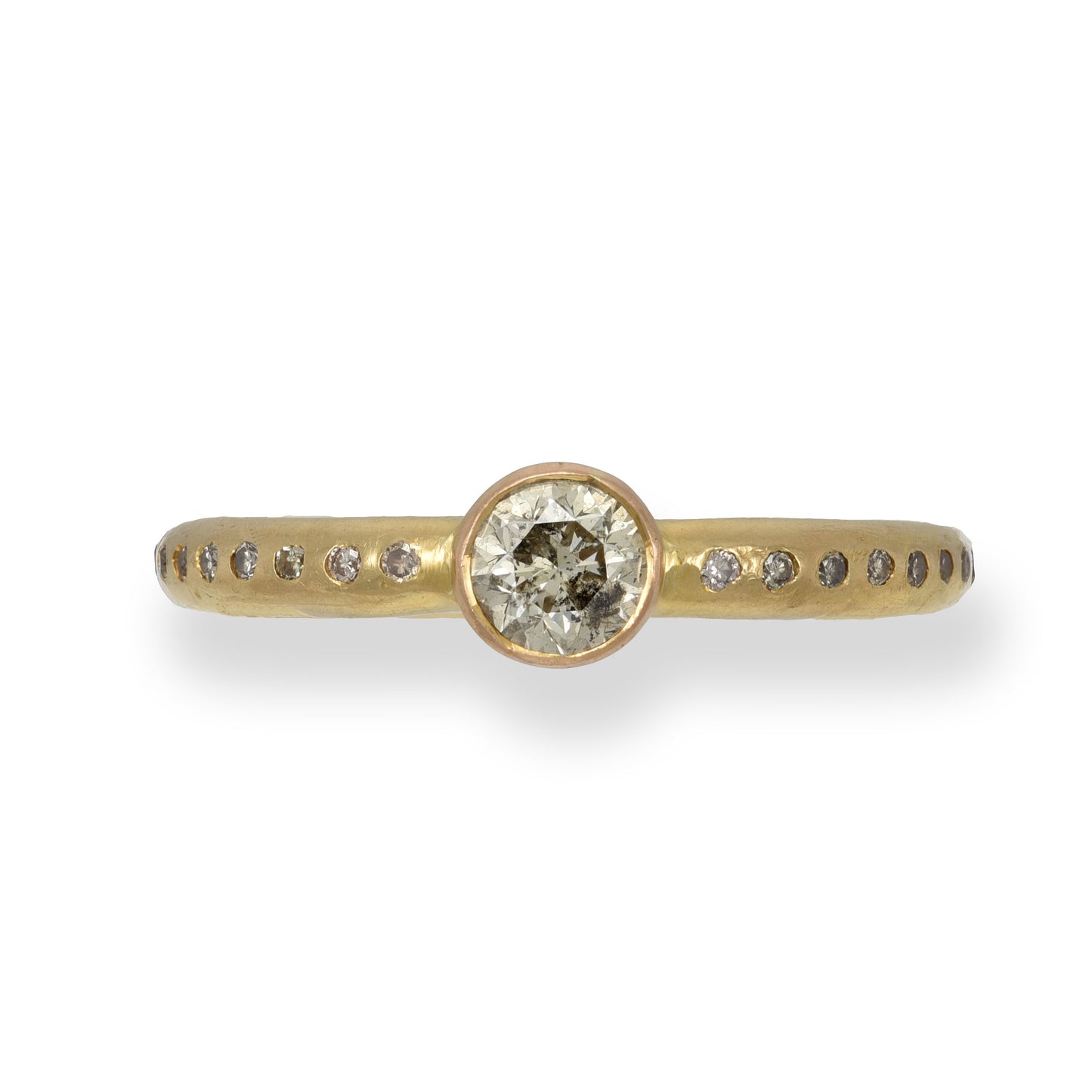 Gold Salt & Pepper Diamond Ring