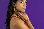 Dancing Gold Circular Leaves Earrings