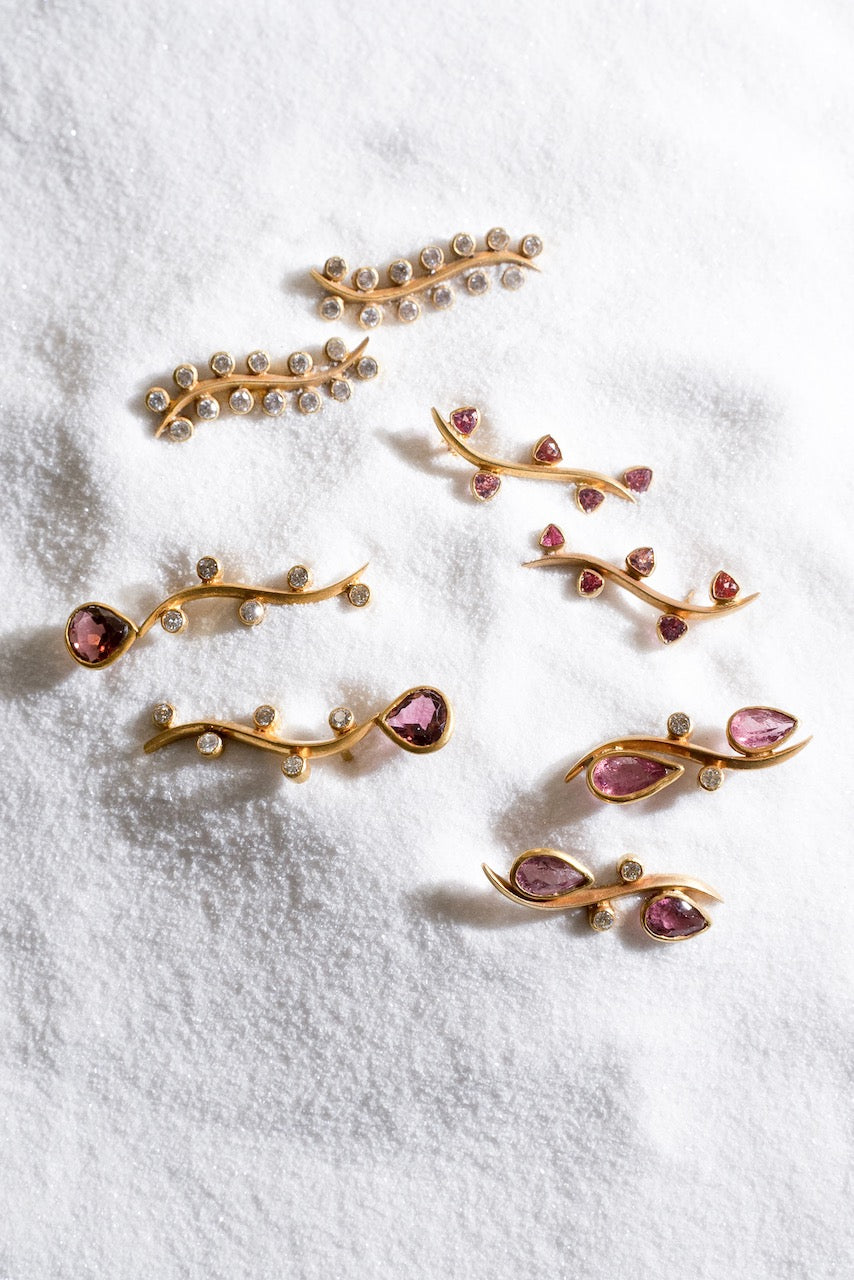 Tourmaline Diamond Trail Earrings