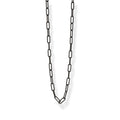 Oxidized Silver Large Paperclip Chain