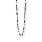 Oxidized Silver Large Paperclip Chain